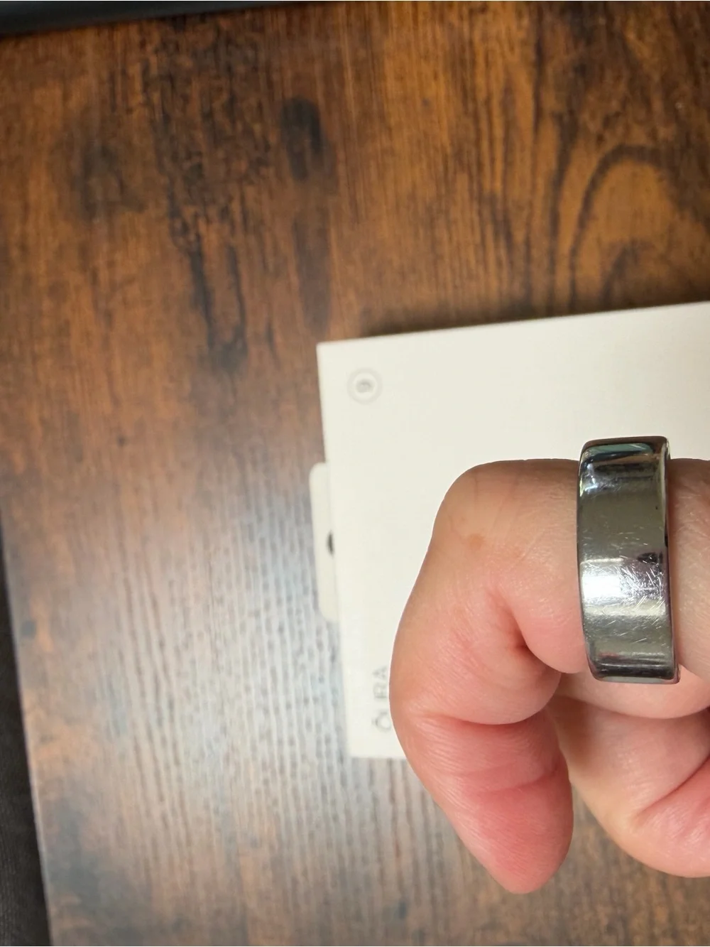 Size 9 Oura Ring 4 — Silver gently used